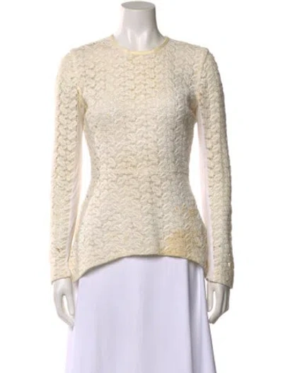 Pre-owned Yigal Azrouël Silk Crew Neck Sweatshirt In Neutral