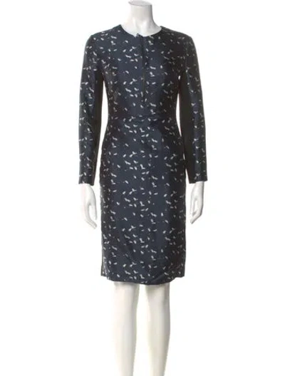 Pre-owned Yigal Azrouël Silk Knee-length Dress In Blue