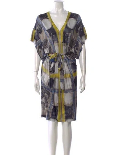 Pre-owned Yigal Azrouël Silk Knee-length Dress In Multi