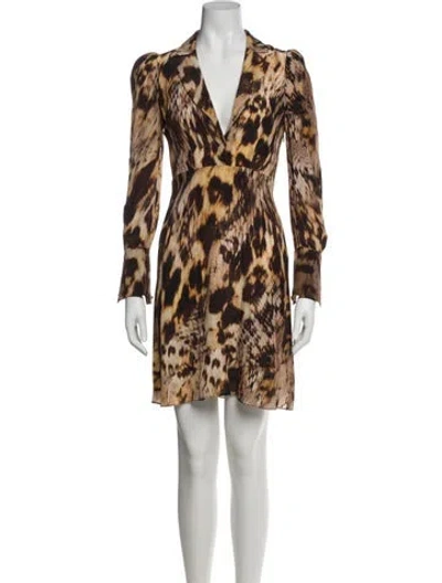 Pre-owned Yigal Azrouël Silk Mini Dress In Multi