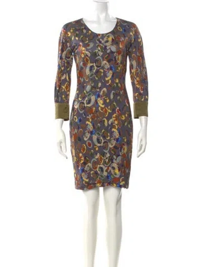 Pre-owned Yigal Azrouël Silk Mini Dress In Multi