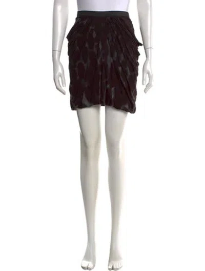 Pre-owned Yigal Azrouël Silk Mini Skirt In Multi