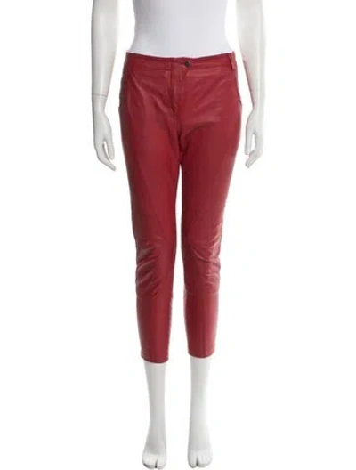 Pre-owned Yigal Azrouël Skinny Leg Pants In Red