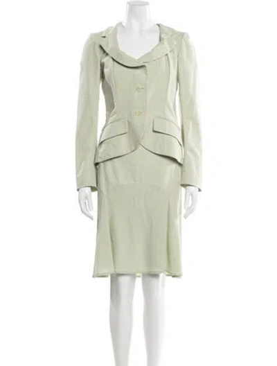Pre-owned Yigal Azrouël Skirt Set In Green