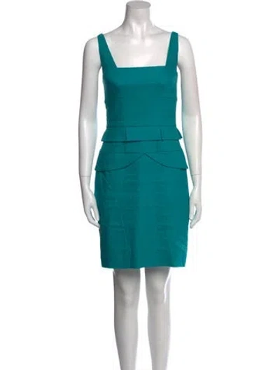 Pre-owned Yigal Azrouël Square Neckline Mini Dress In Multi