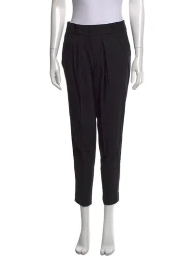 Pre-owned Yigal Azrouël Straight Leg Pants In Black