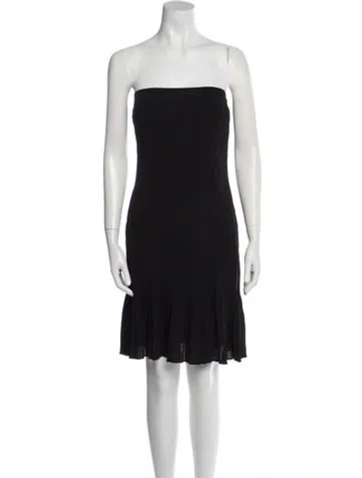 Pre-owned Yigal Azrouël Strapless Mini Dress In Black