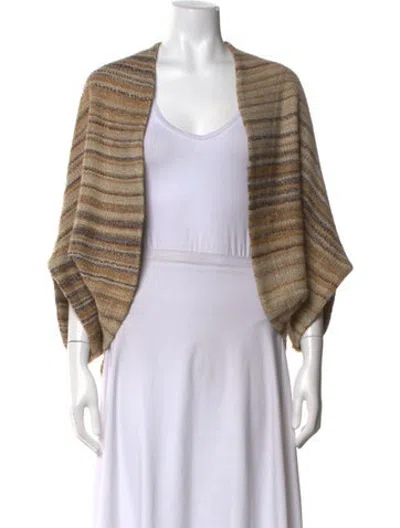 Pre-owned Yigal Azrouël Striped Open Front Sweater In Multicolor
