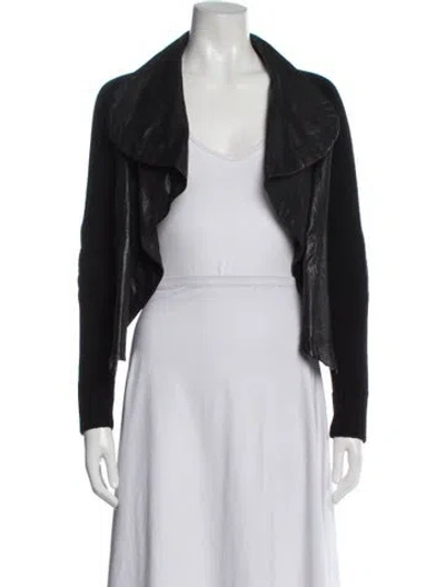 Pre-owned Yigal Azrouël Vintage Leather Jacket In Black