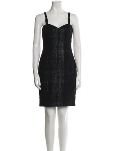 Pre-owned Yigal Azrouël Virgin Wool Mini Dress In Blue