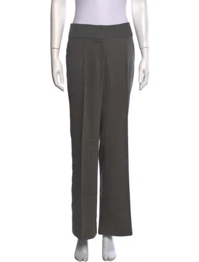 Pre-owned Yigal Azrouël Virgin Wool Straight Leg Pants In Grey