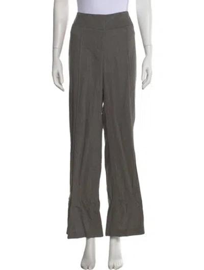 Pre-owned Yigal Azrouël Virgin Wool Wide Leg Pants In Gray