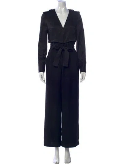 Pre-owned Yigal Azrouël V-neck Jumpsuit In Black