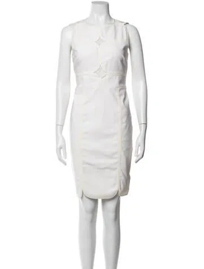 Pre-owned Yigal Azrouël V-neck Knee-length Dress In Black