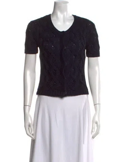 Pre-owned Yigal Azrouël V-neck Sweater In Black