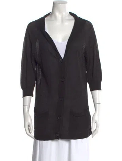 Pre-owned Yigal Azrouël V-neck Sweater In Gray