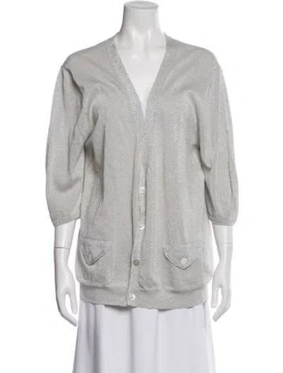Pre-owned Yigal Azrouël V-neck Sweater In Neutral