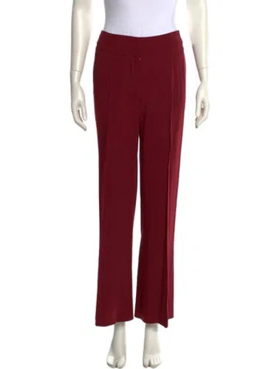 Pre-owned Yigal Azrouël Wide Leg Pants In Burgundy