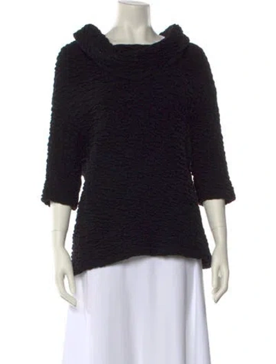Pre-owned Yigal Azrouël Wool Cowl Neck Sweater In Black