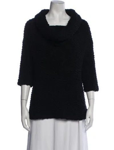 Pre-owned Yigal Azrouël Wool Cowl Neck Top In Black