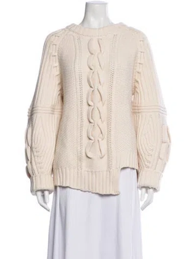 Pre-owned Yigal Azrouël Wool Crew Neck Sweater In Neutral