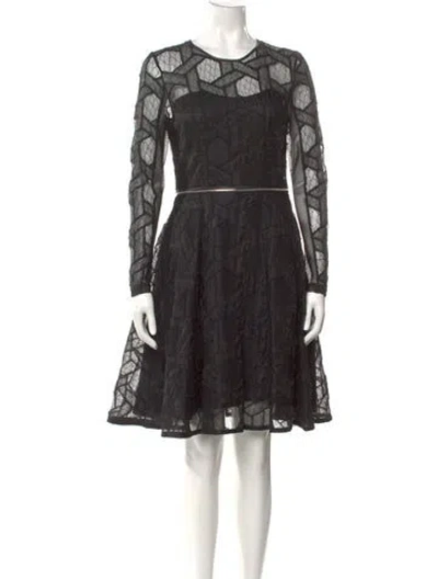 Pre-owned Yigal Azrouël Wool Knee-length Dress In Black