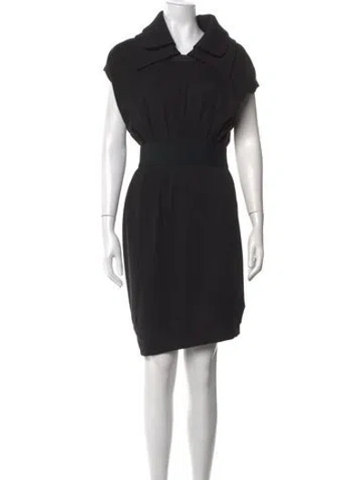 Pre-owned Yigal Azrouël Wool Knee-length Dress In Black