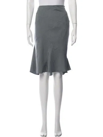 Pre-owned Yigal Azrouël Wool Knee-length Skirt In Blue