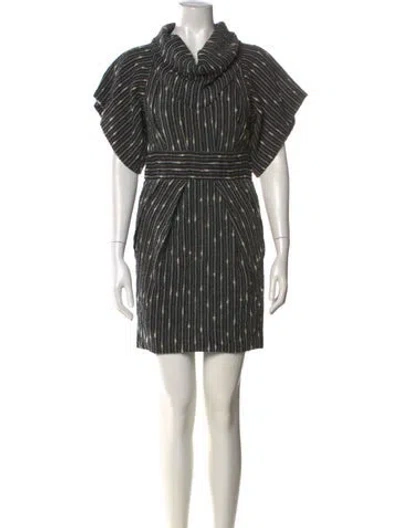 Pre-owned Yigal Azrouël Wool Mini Dress In Black