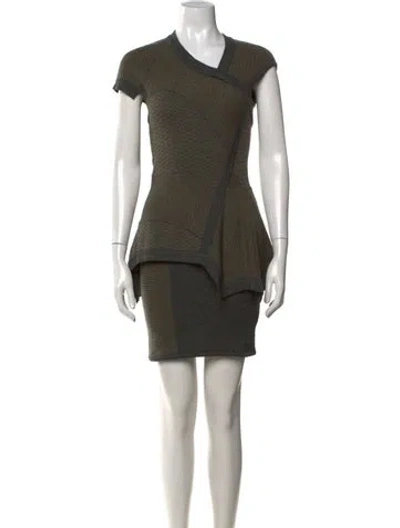 Pre-owned Yigal Azrouël Wool Mini Dress In Black/grey