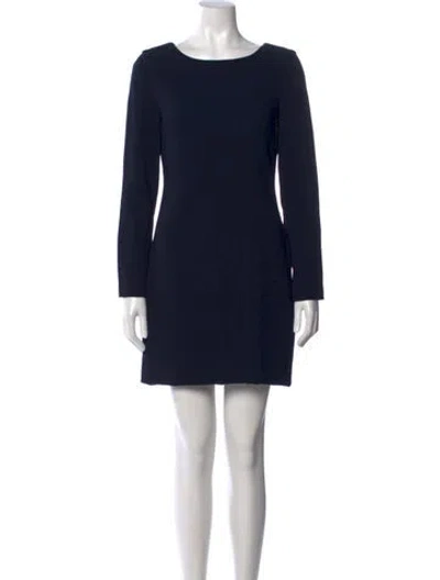 Pre-owned Yigal Azrouël Wool Mini Dress In Blue