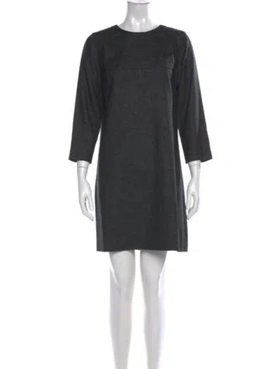 Pre-owned Yigal Azrouël Wool Mini Dress In Grey