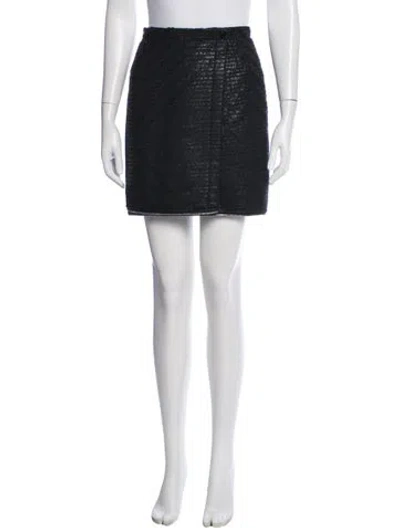 Pre-owned Yigal Azrouël Wool Mini Skirt In Black