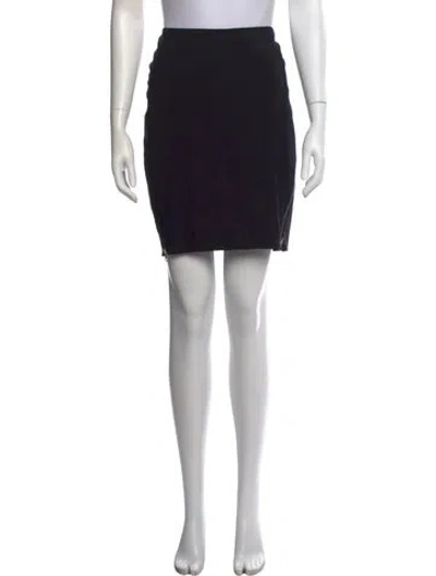 Pre-owned Yigal Azrouël Wool Mini Skirt In Black