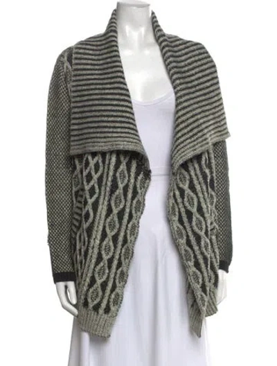 Pre-owned Yigal Azrouël Wool Patterned Sweater In Black
