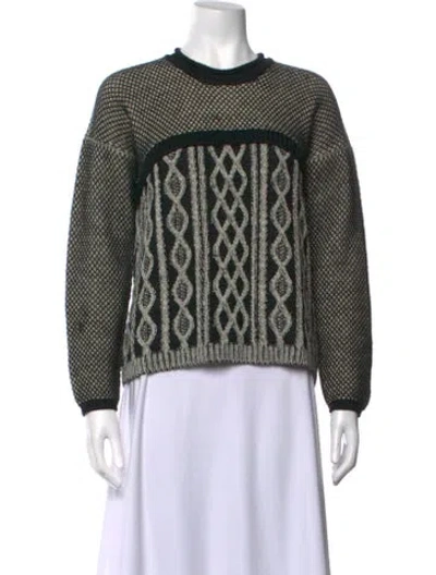 Pre-owned Yigal Azrouël Wool Patterned Sweater In Black