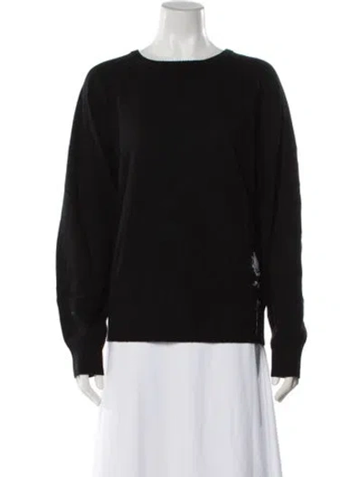 Pre-owned Yigal Azrouël Wool Scoop Neck Sweater W/ Tags In Black