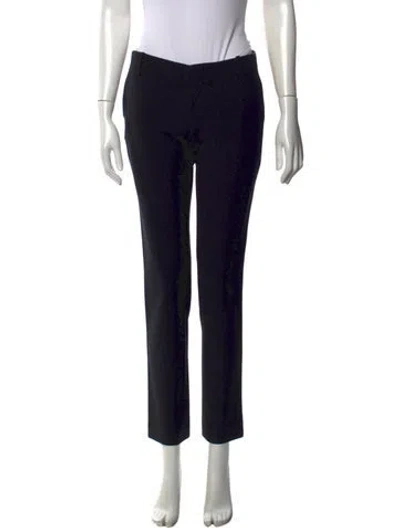 Pre-owned Yigal Azrouël Wool Straight Leg Pants In Black