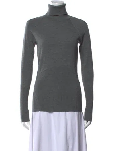 Pre-owned Yigal Azrouël Wool Turtleneck Sweater In Grey