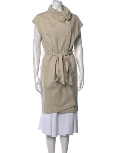 Pre-owned Yigal Azrouël Wool Turtleneck Sweater In Metallic/neutrals