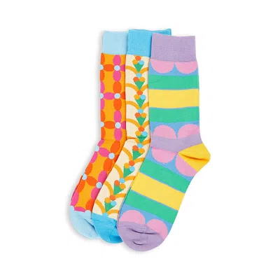 Yinka Ilori Printed Socks, 3 Pairs In Multi