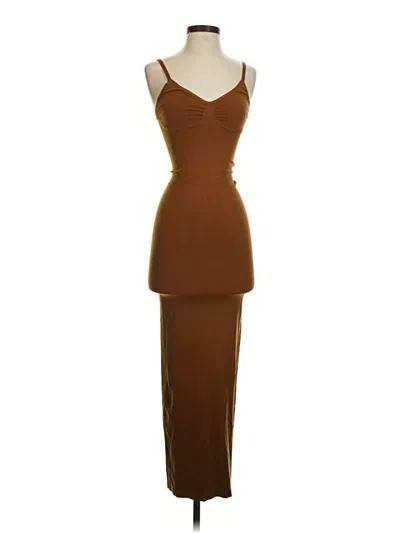 Pre-owned Yitty Cocktail Dress In Brown