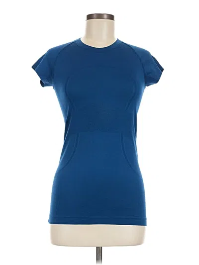 Pre-owned Yitty Short Sleeve Turtleneck In Blue