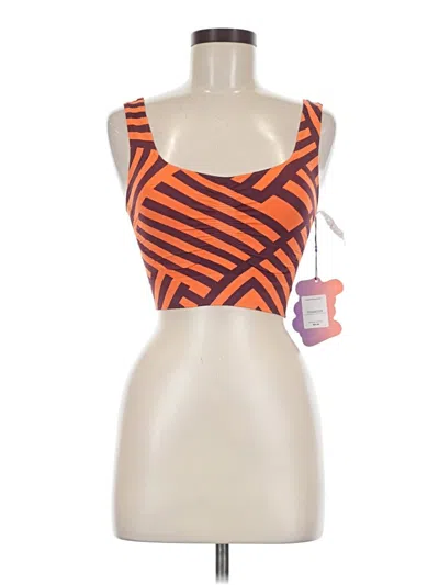 Yitty Sleeveless Top Orange Strapless Neckline Tops