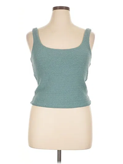 Pre-owned Yitty Sleeveless Top Teal Sweetheart Neckline Tops