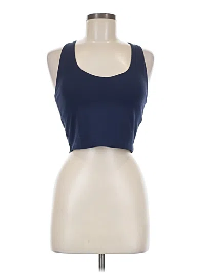 Pre-owned Yitty Tank Top Blue Halter Neckline Tops