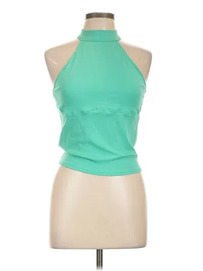 Pre-owned Yitty Tank Top Green Halter Neckline Tops