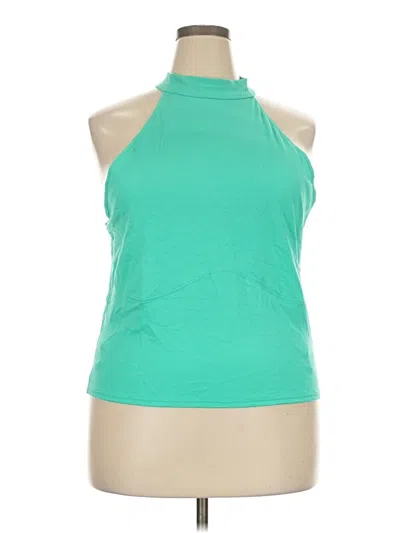 Pre-owned Yitty Tank Top Green Halter Neckline Tops