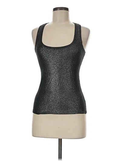 Pre-owned Yitty Tank Top Silver Halter Neckline Tops