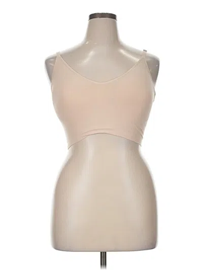 Pre-owned Yitty Tank Top Tan Strapless Neckline Tops In Brown